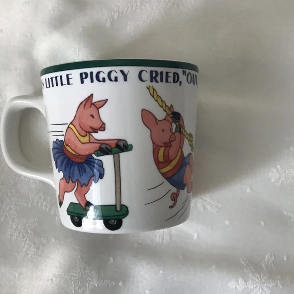 Tiffany 1992  “ Five Little Pigs”dish set - Picture 4 of 13